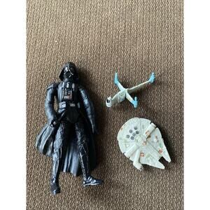 Star Wars Darth Vader 2001 LFL Hasbro Action Figure 4" Preowned